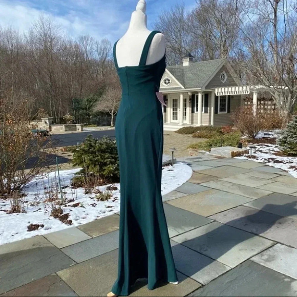 NWT BHLDN Adena Square Neck Maxi Dress Long Wedding Formal in Emerald Green 4 - Picture 10 of 16